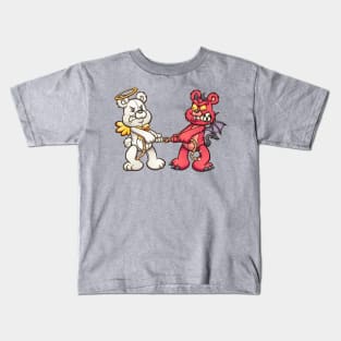 Angel and Devil Teddy Bears Kids T-Shirt